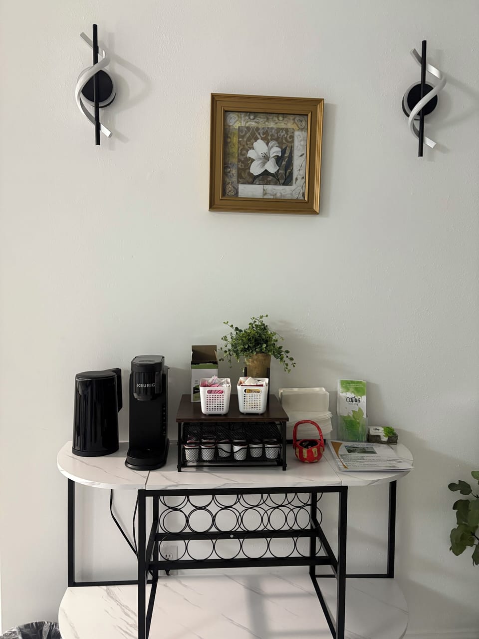 Coffee, tea in the morning.