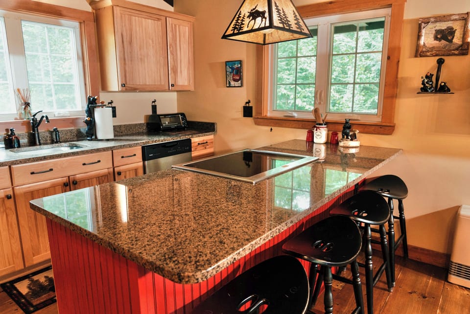 You won't be missing your home kitchen when you stay at Timberhaus.