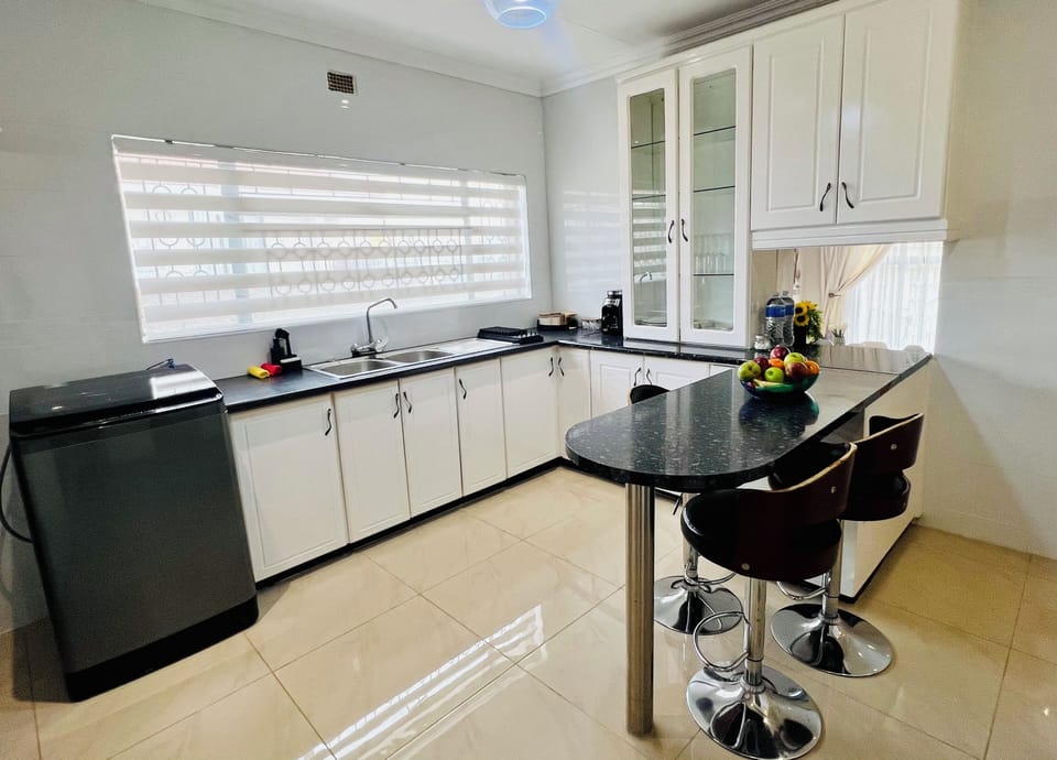 Spacious kitchen with washing machine