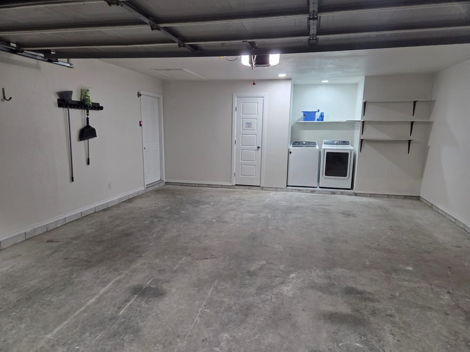 Washer and Dryer in the garage