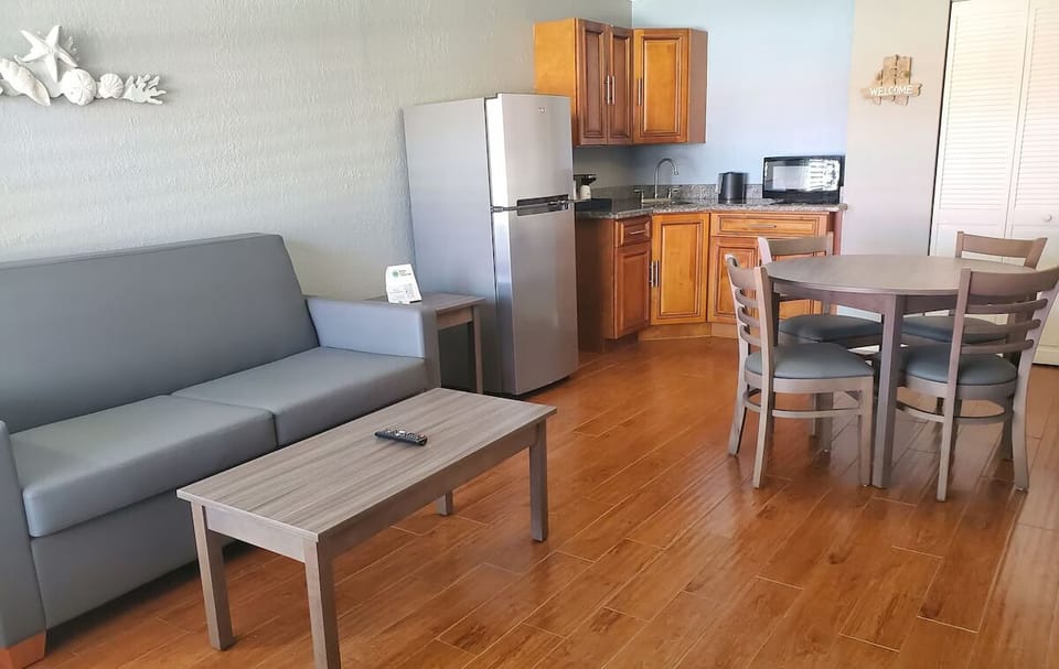 Unwind on the sofa after meals in your kitchenette.