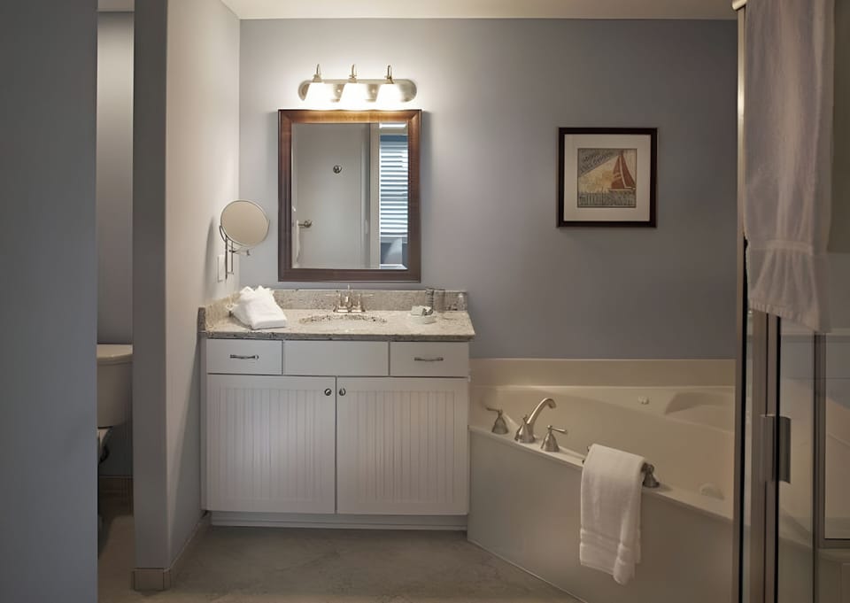 Refresh with a long soak in the spacious tub.