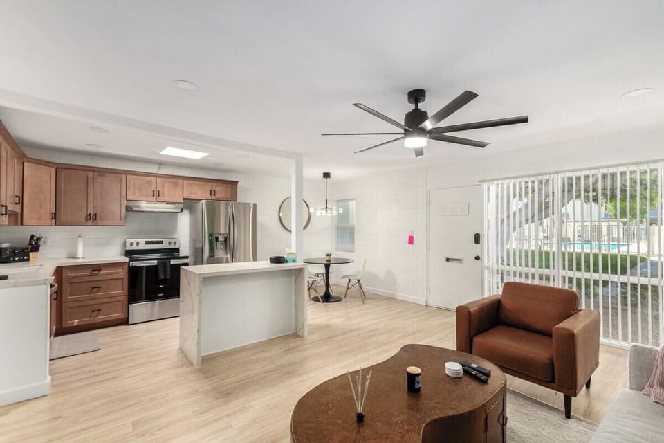 Open kitchen and living room