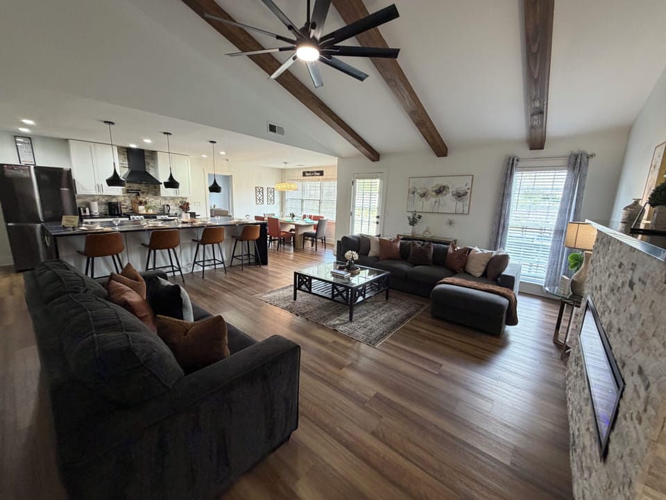 Living room with a sofa bed