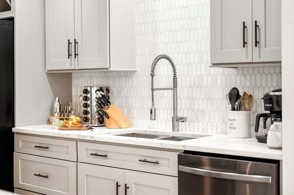 Beautifully Decorated Kitchen with Stainless Appliances