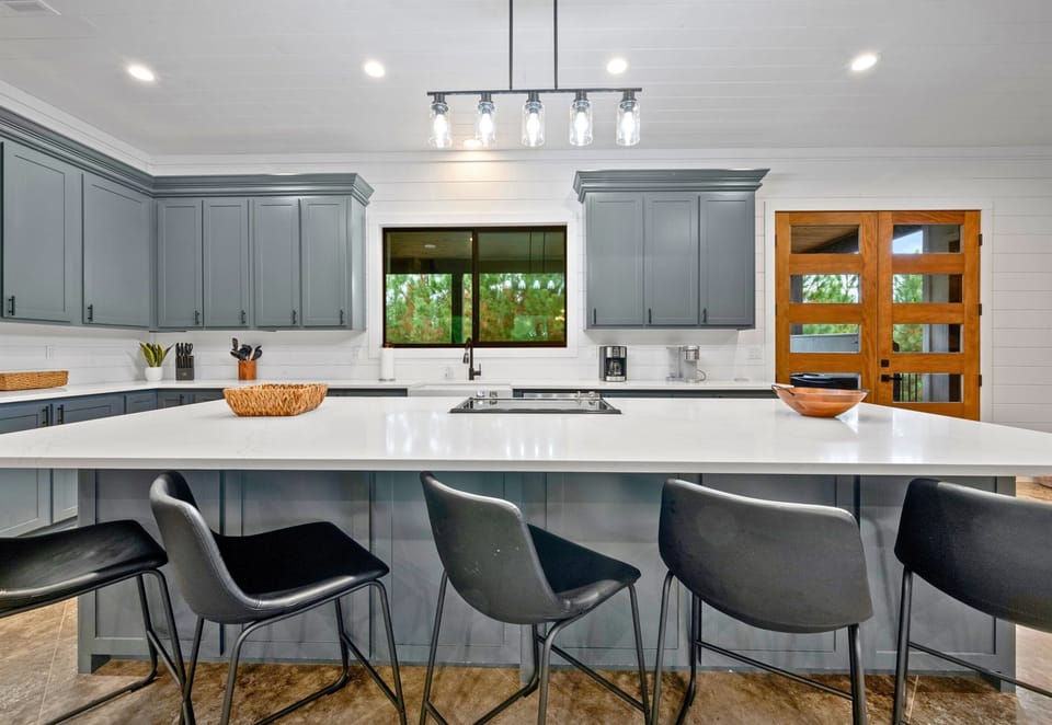 Large island with seating makes this kitchen perfect for entertaining.