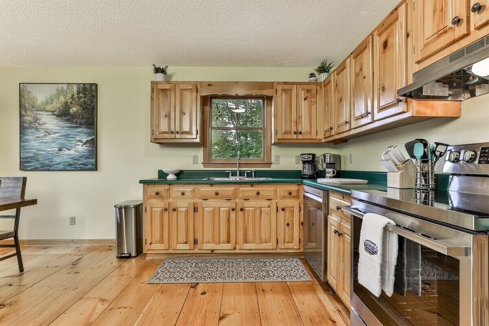 Fully Stocked Kitchen With Stainless Steel Appliances