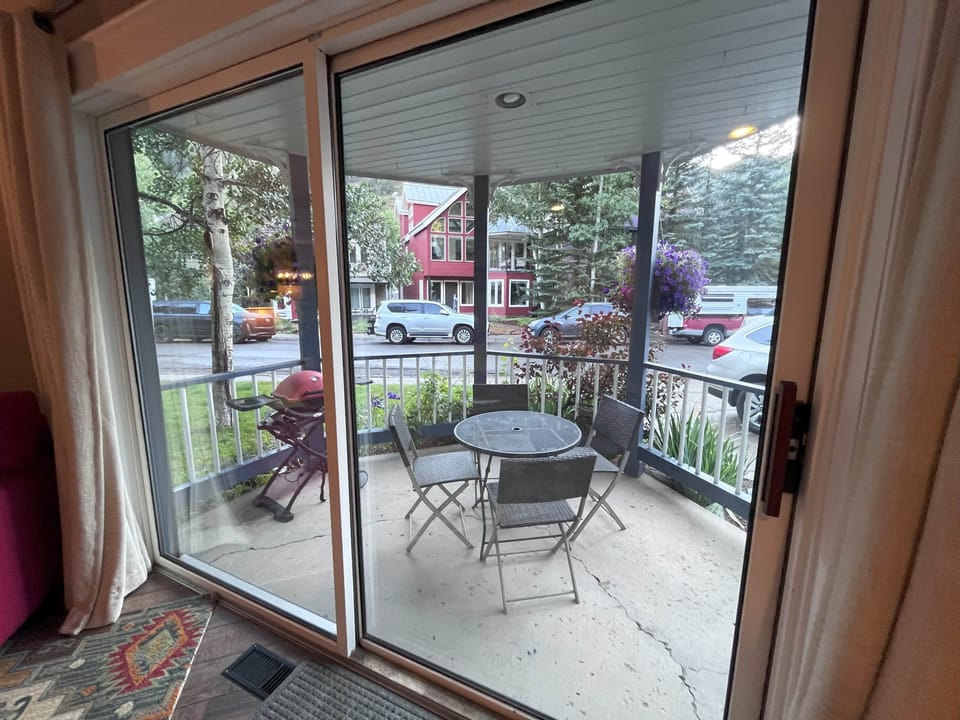 Easy access to private deck from the living room