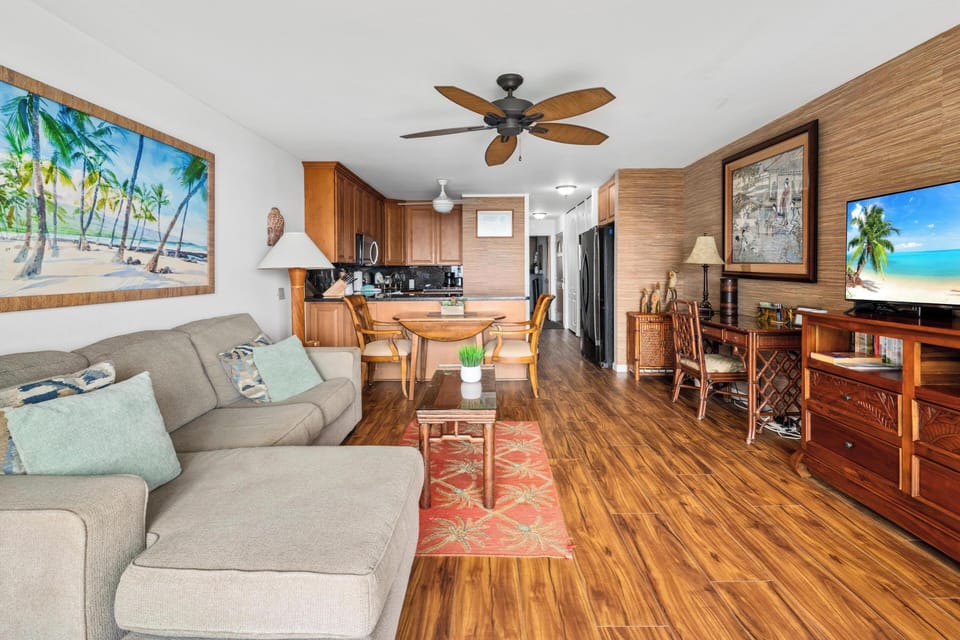 Kitchen, Dining area, and Living room