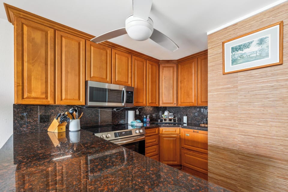 Ample counter space for all your meals