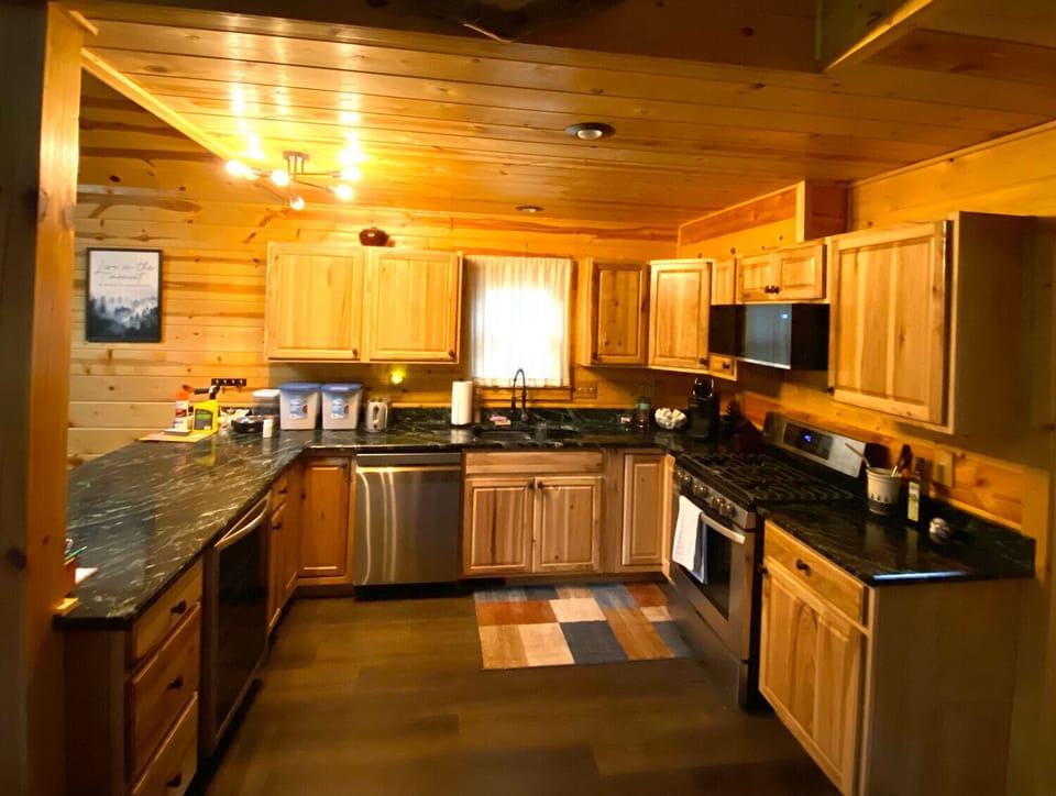 roomy, well-equipped kitchen