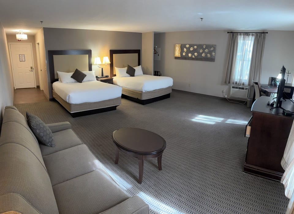 Single Room, Multiple Beds, Roll-in Shower | Iron/ironing board, WiFi (free), bed sheets