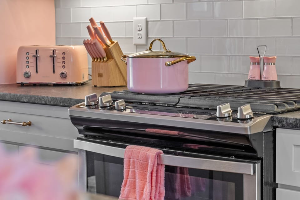 Of course everything is PINK in the Kitchen!!