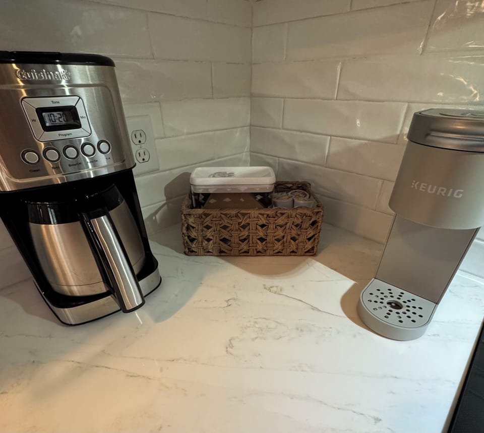 Coffee Maker & Keurig Starbucks coffee, and a variety of K- cups provided