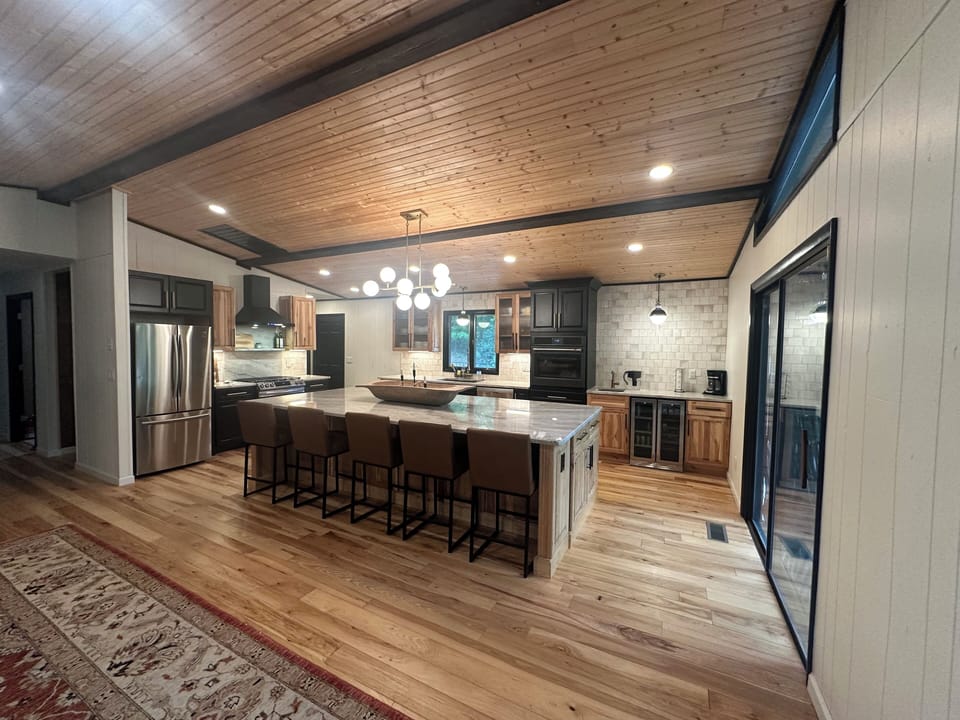 Spacious kitchen is ideal for cooking for a crowd.