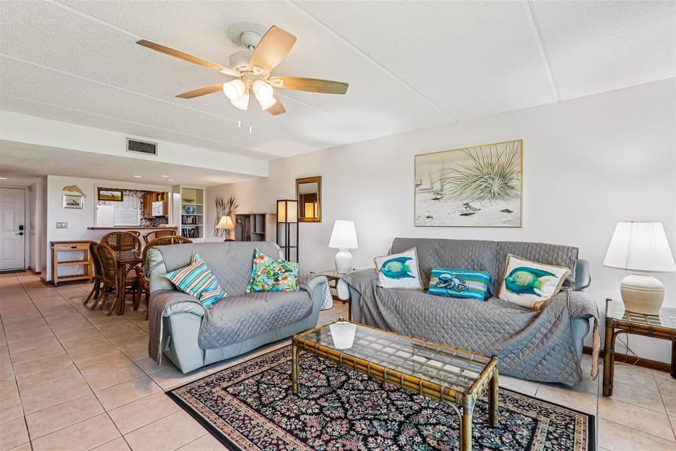 Condo, Multiple Beds, Patio, Ocean View (Sea Haven 115) | Living area