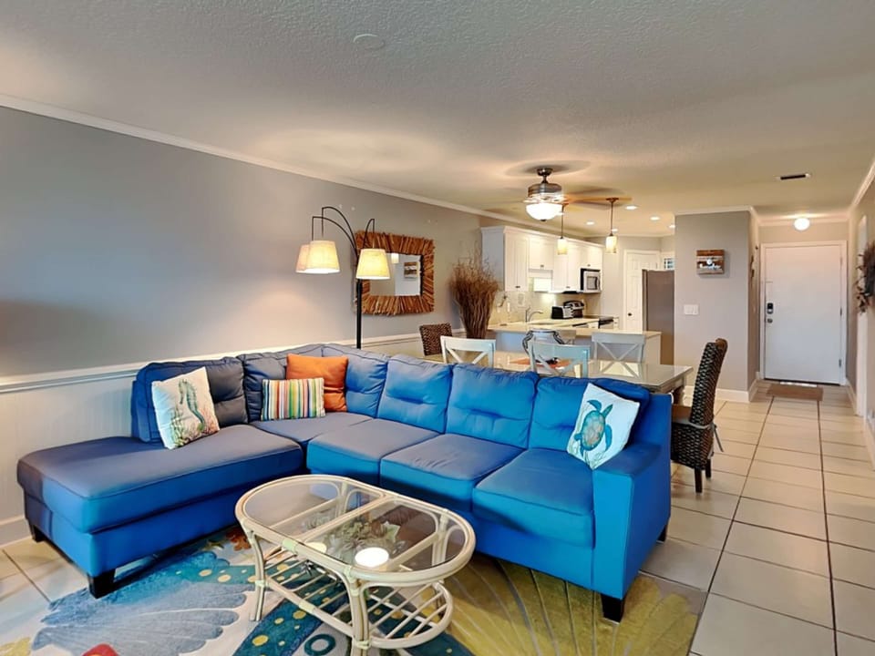 Condo, Multiple Beds, Hot Tub, Ocean View (Hibiscus B203) | Living area