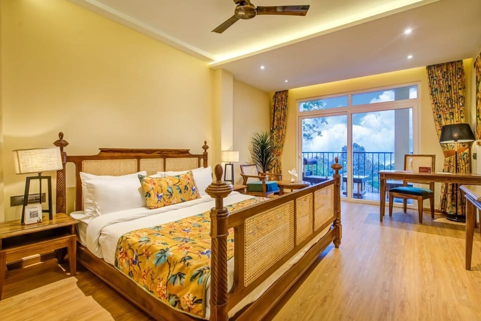 Premium Mountain View Room with Private Balcony | Premium bedding, in-room safe, desk, laptop workspace