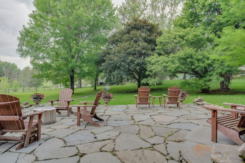Patio with solo stove