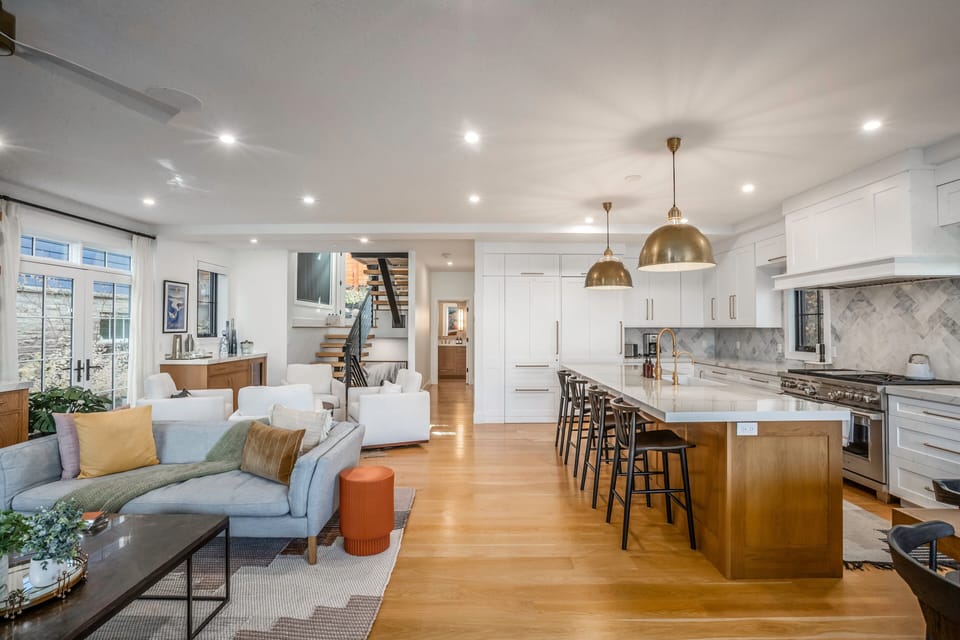 Open Layout Living Area + Kitchen