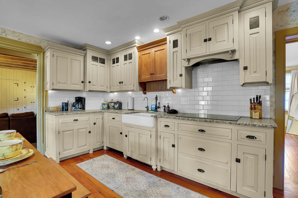 Kitchen area with everything you need for a stay-in getaway!