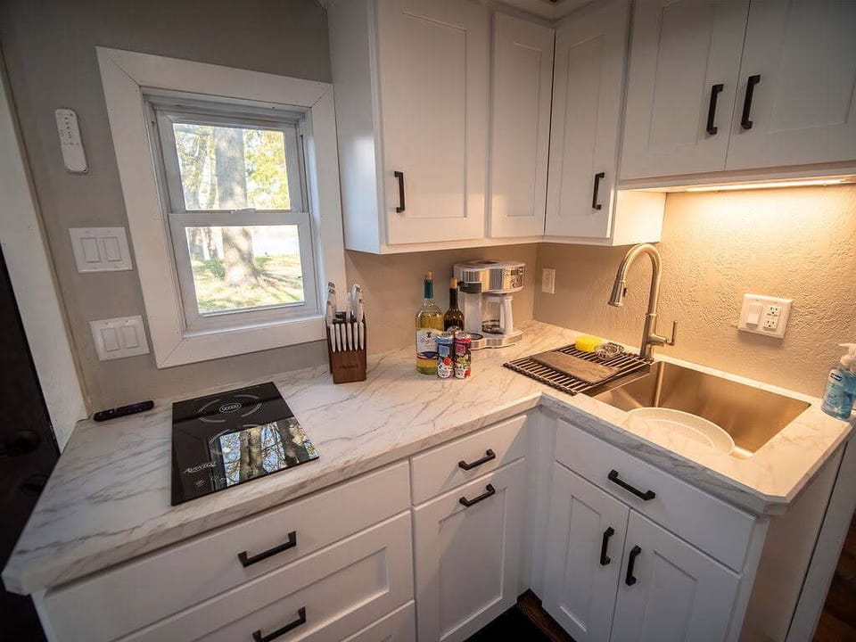 Built in Induction burners on custom countertop