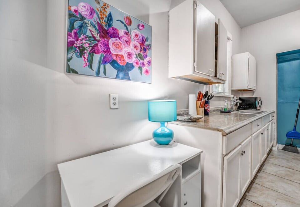 A cheerful nook for morning coffee or catching up on work.