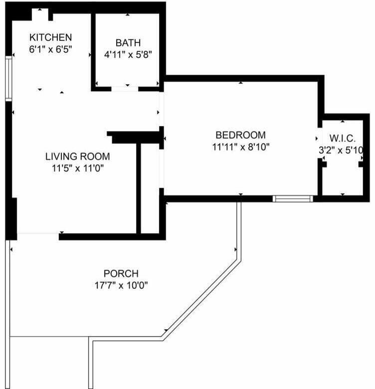 Simple, functional layout designed for a comfortable stay.