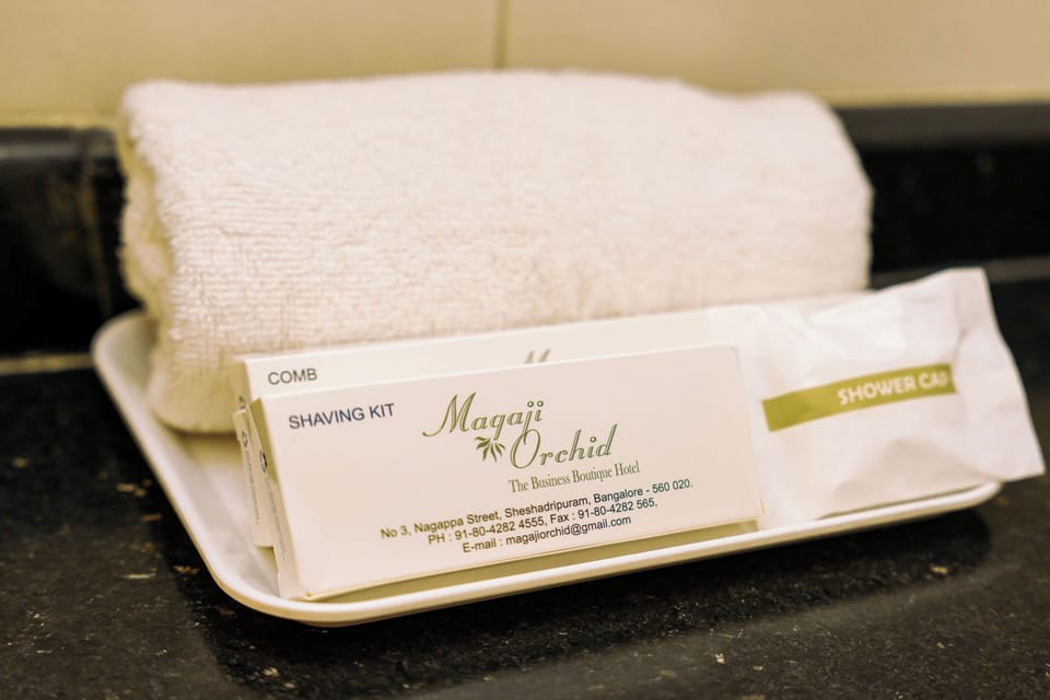 Free toiletries, towels, soap, shampoo