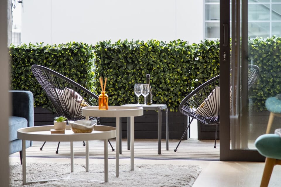 Covered balcony, perfect for coffees at sunrise or evening wines
