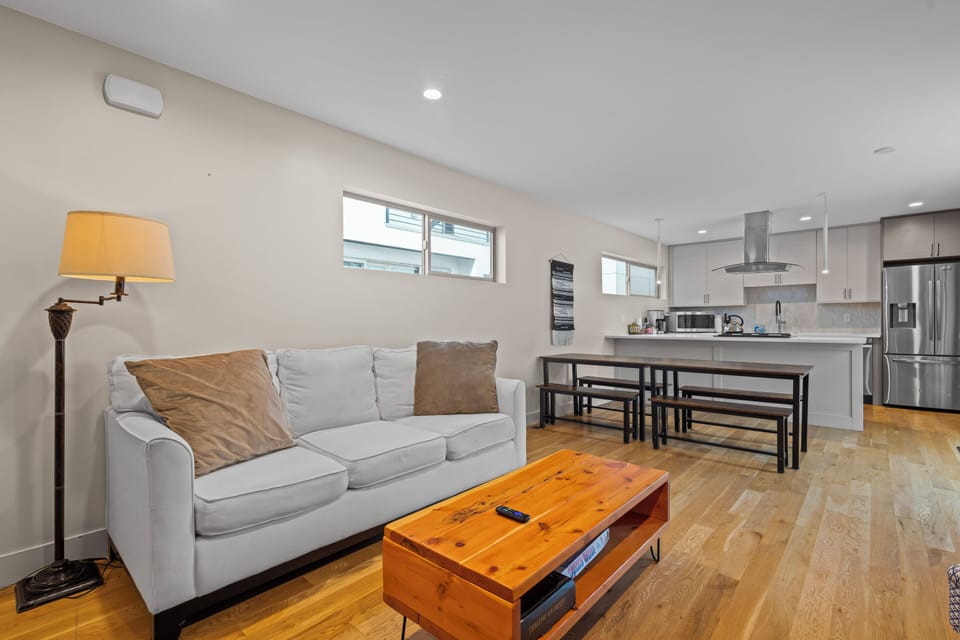 Cozy living room to spread out and watch your favorites.