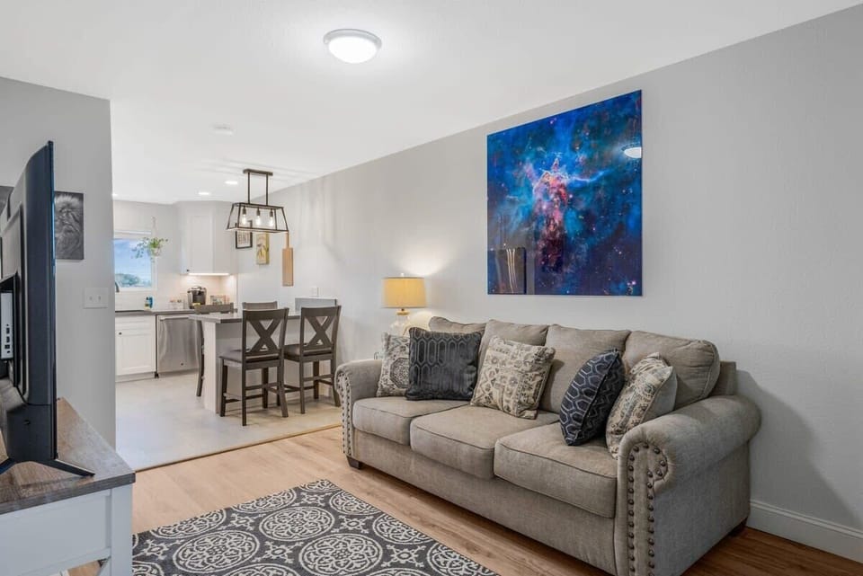 Pullout couch in living room