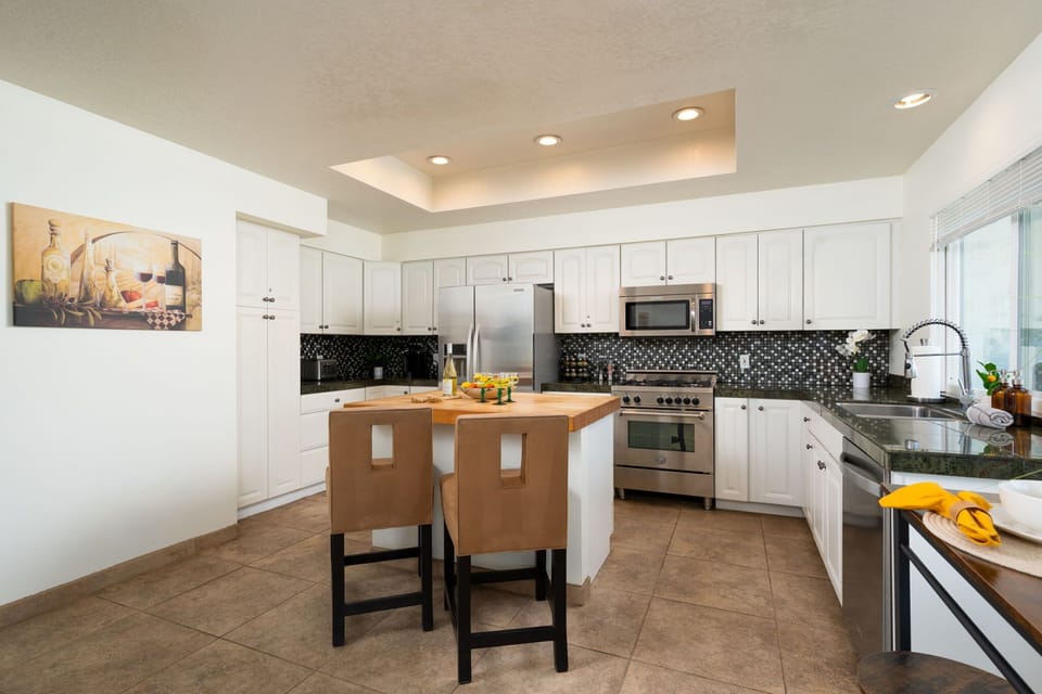 Spacious updated kitchen with Keurig coffee maker, ninja blender, and many other kitchenware's for your stay