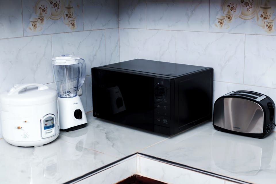 Shared fridge, microwave