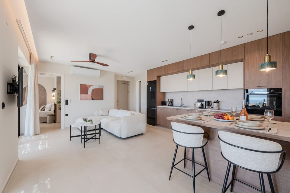 Villa, 2 Bedrooms, Private Pool, Sea View | Living room
