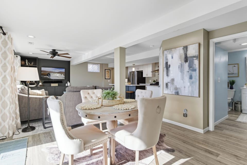 Dining and living area