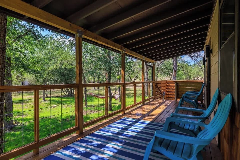 Shaded front porch.