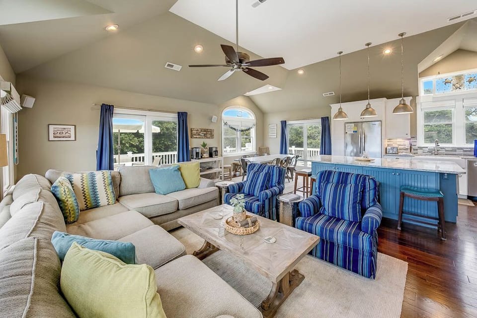 Top-Level Living Room with Deck Access