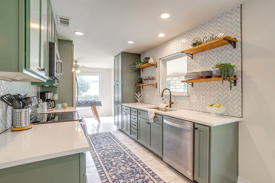 Fully stocked for home-cooked meals.