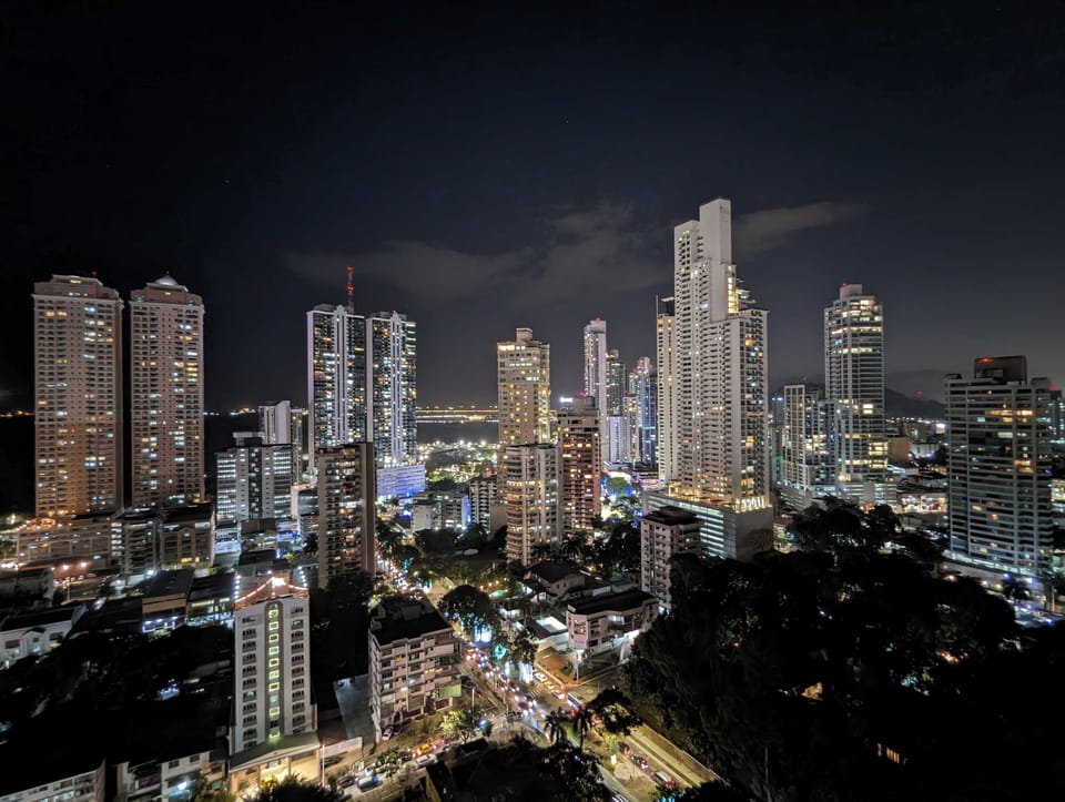 Breathtaking night city lights.