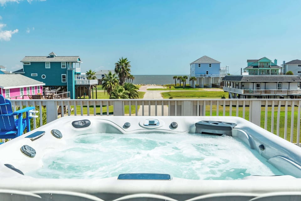What a view from the hot tub! 