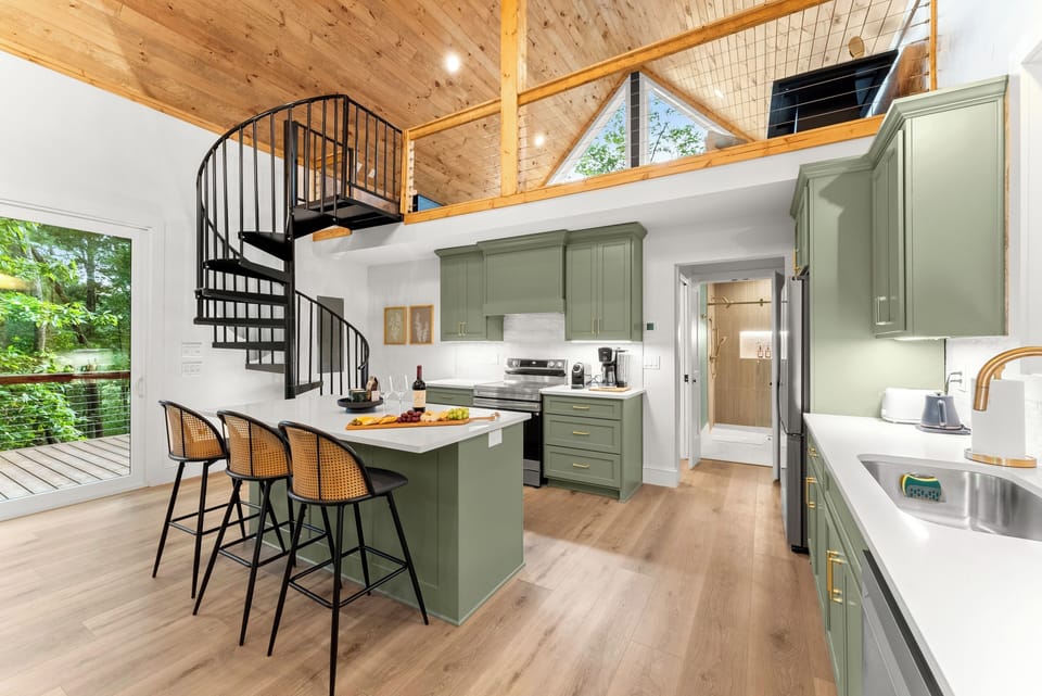 Kitchen with coffee bar
