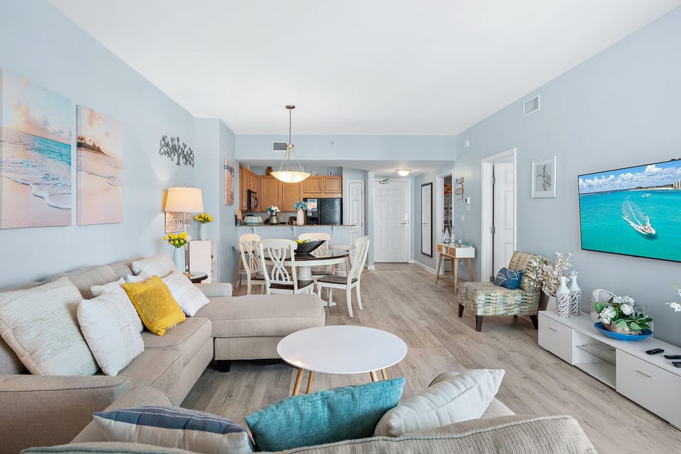 Comfortable living room seating + twin sleeper sofa