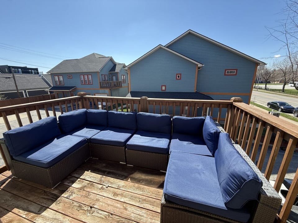 Balcony with a downtown view