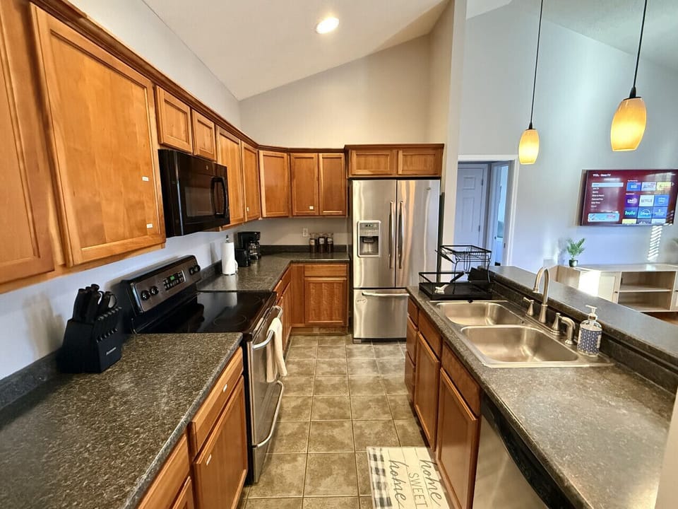 Fully stocked kitchen