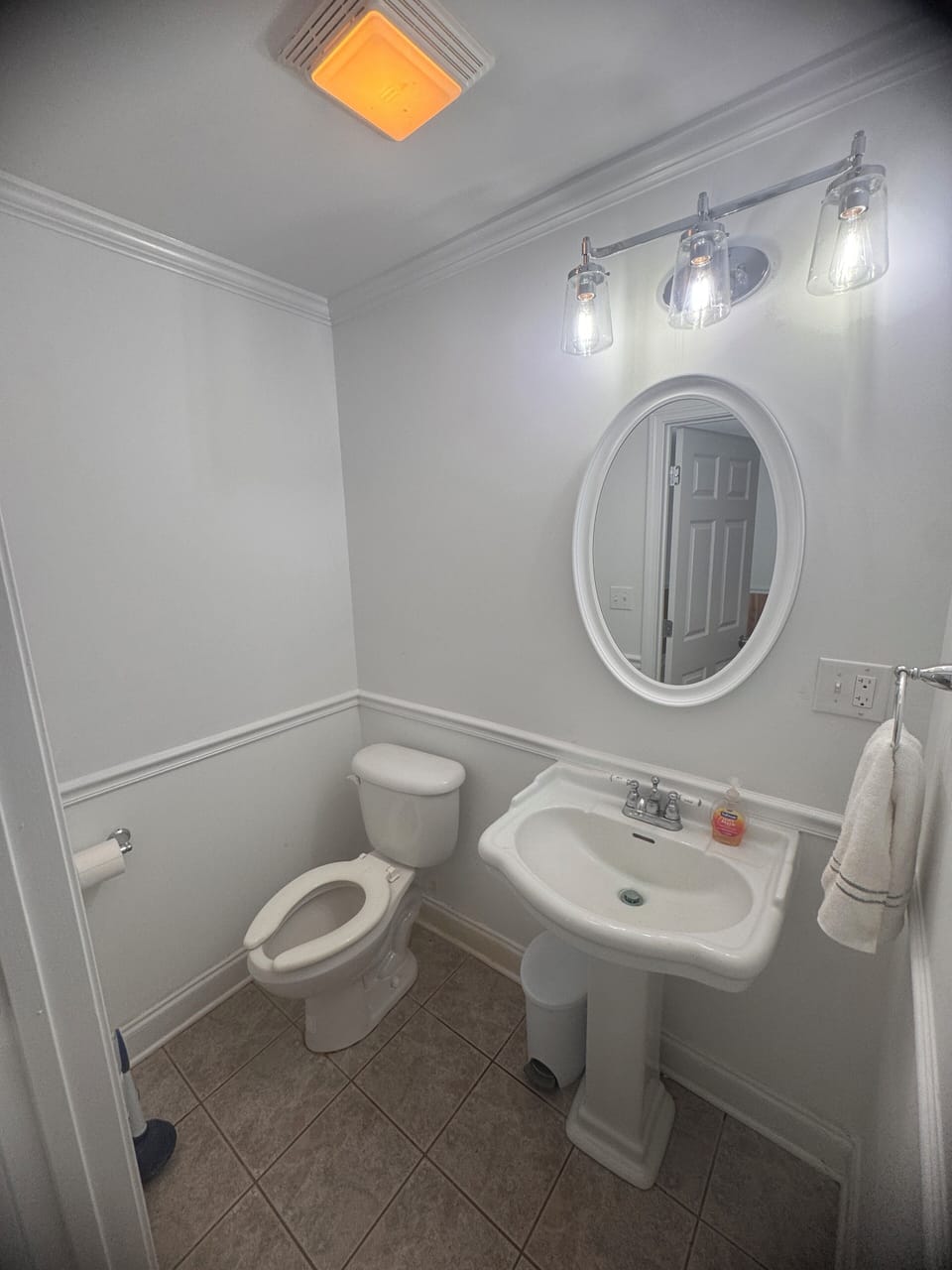 Half bath connected to the bedroom.