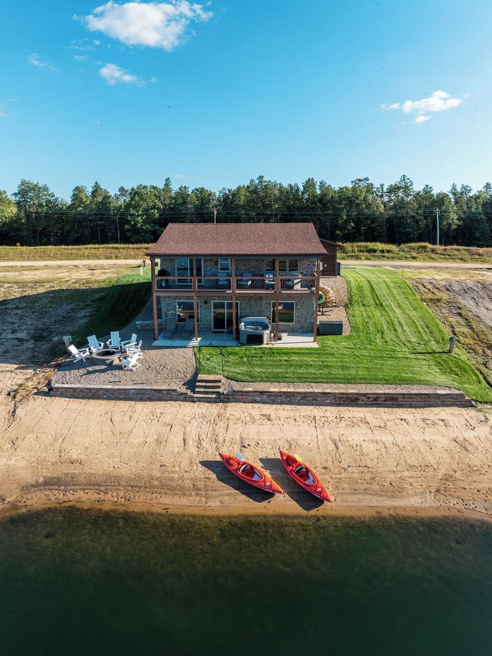 Stone Cottage - located on beautiful Sunset Lake just minutes from WI Dells.