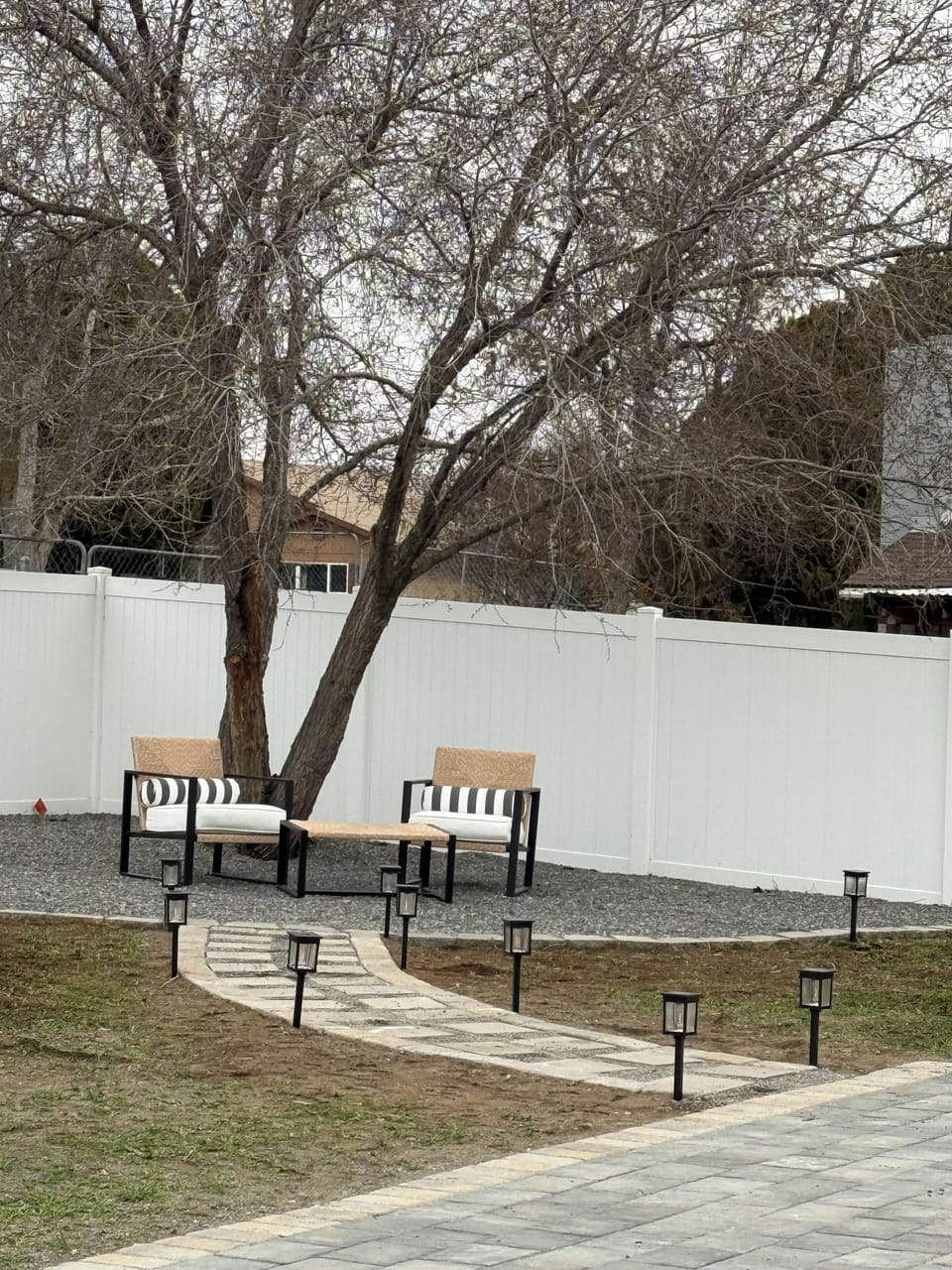 Large fenced yard