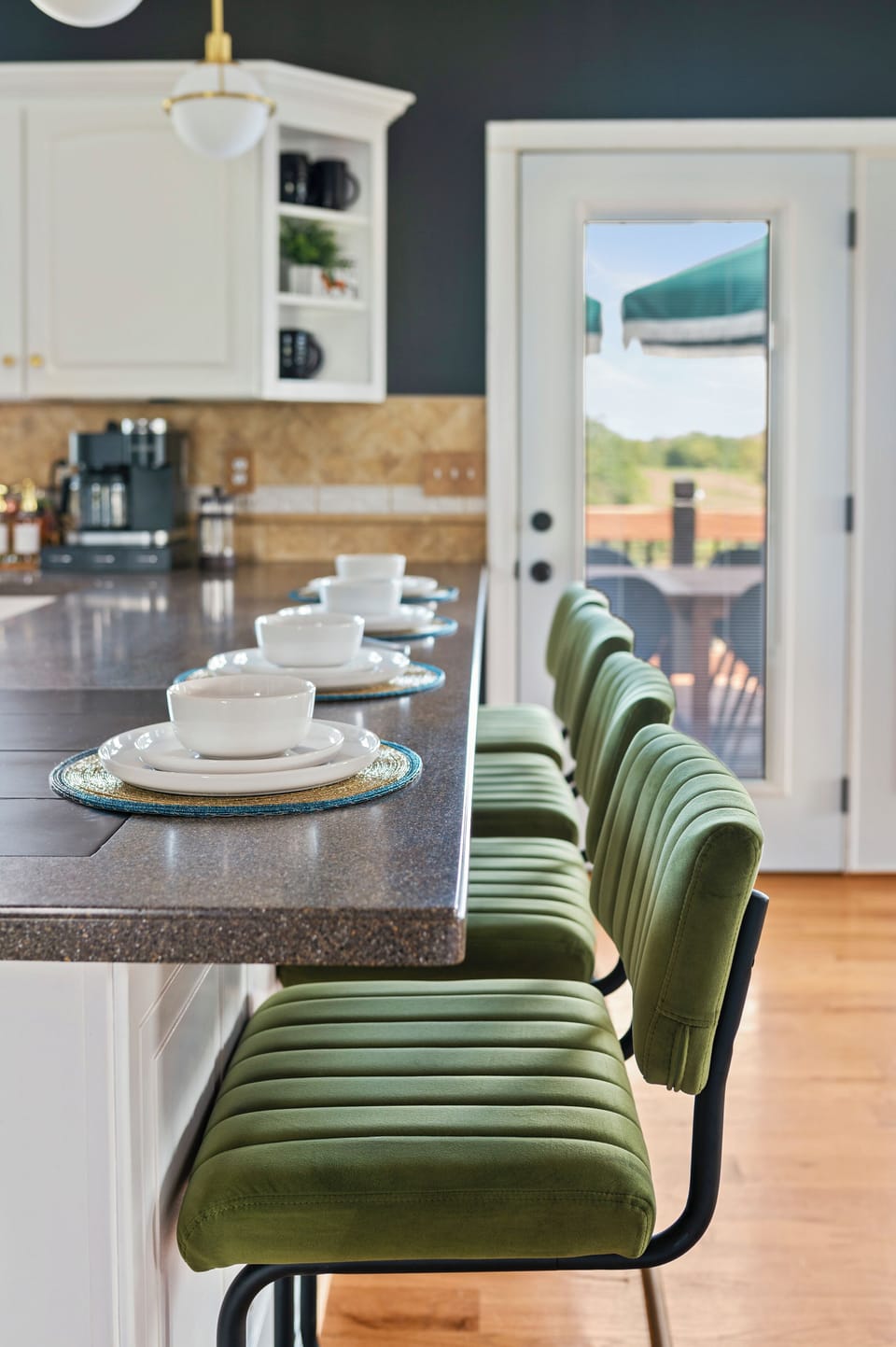 Perch at the counter and savor your meal or morning coffee in a welcoming, casual setting