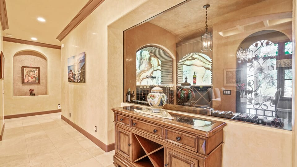 Peer through the looking glass of the homes very own wine cellar